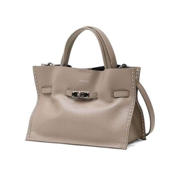 【正規品】 ヴィオラドーロ トートバッグ レディース 小さめ VIOLAd'ORO バッグ トート A5 Mサイズ ブランド かわいい 2WAY ショルダー 本革 牛革 コンパクト スタッズ おしゃれ ハンドバッグ 女性 MIRO V-8993