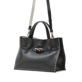 【正規品】 ヴィオラドーロ トートバッグ レディース 小さめ VIOLAd'ORO バッグ トート A5 Mサイズ ブランド かわいい 2WAY ショルダー 本革 牛革 コンパクト スタッズ おしゃれ ハンドバッグ 女性 MIRO V-8993