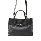 【正規品】 ヴィオラドーロ トートバッグ レディース 小さめ VIOLAd'ORO バッグ トート A5 Mサイズ ブランド かわいい 2WAY ショルダー 本革 牛革 コンパクト スタッズ おしゃれ ハンドバッグ 女性 MIRO V-8993