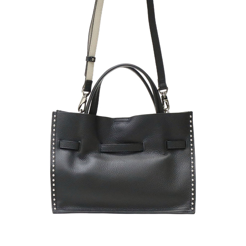 【正規品】 ヴィオラドーロ トートバッグ レディース 小さめ VIOLAd'ORO バッグ トート A5 Mサイズ ブランド かわいい 2WAY ショルダー 本革 牛革 コンパクト スタッズ おしゃれ ハンドバッグ 女性 MIRO V-8993