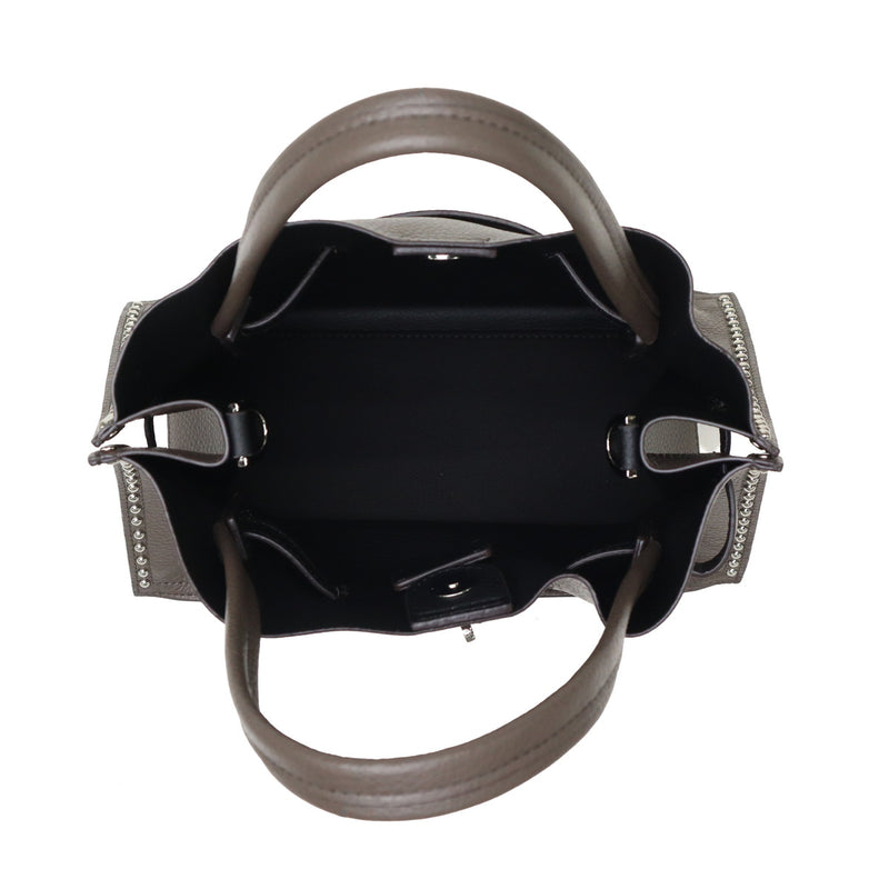 【正規品】 ヴィオラドーロ トートバッグ レディース 小さめ VIOLAd'ORO バッグ トート A5 Mサイズ ブランド かわいい 2WAY ショルダー 本革 牛革 コンパクト スタッズ おしゃれ ハンドバッグ 女性 MIRO V-8993