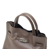 【正規品】 ヴィオラドーロ トートバッグ レディース 小さめ VIOLAd'ORO バッグ トート A5 Mサイズ ブランド かわいい 2WAY ショルダー 本革 牛革 コンパクト スタッズ おしゃれ ハンドバッグ 女性 MIRO V-8993