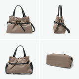 【正規品】 ヴィオラドーロ トートバッグ レディース VIOLAd'ORO 斜め掛け 軽い 軽量 ブランド かわいい 小さめ レザーコンビ ショルダー 日本製 2WAY A5 BIANCA ナイロンドロストトートバッグ M V-2293