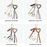 【正規品】 ヴィオラドーロ キーホルダー ブランド 大人 おしゃれ アクセサリー VIOLAd'ORO バッグ チャーム カラビナ レザー 革 かわいい パーツ レディース BIANCA パラコードハート バッグチャーム V-5082