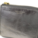【正規品】 ヴィオラドーロ 二つ折り財布 財布 レディース コンパクト 二つ折り VIOLAd'ORO ブランド シンプル 本革 バイカラー 二つ折 大人 かわいい 薄い L字ファスナー BOX型小銭入れ PORTA V-5063