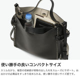 【正規品】 ヴィオラドーロ トートバッグ レディース ショルダー 小さめ VIOLAd'ORO バッグ 軽量 軽い ブランド 2WAY ショルダー付き 肩掛け 斜めがけ 革 レザー A5 MIRO スタッズ レザートートバッグ V-9045
