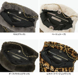 【正規品】 ヴィオラドーロ トートバッグ レディース VIOLAd'ORO バッグ ファー トート 軽い ブランド チェーン B5 ファーバッグ 女性 ELMO レッキスラビット調エコファー チェーントート Sサイズ V-9063