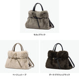 【正規品】 ヴィオラドーロ トートバッグ レディース VIOLAd'ORO トート バッグ ブランド 小さめ コンパクト ファー ファーバッグ 2WAY A5 2WAYショルダー ショルダー 斜めがけ 女性 秋冬 ELMO エルモ V-9079