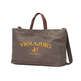 【正規品】 ヴィオラドーロ トートバッグ レディース VIOLAd'ORO ブランド 手持ち 肩かけ 斜めがけ おしゃれ 自立 帆布 大容量 ロゴ ショルダー 2WAY B4 BIANCA ストーンウォッシュキャンバストートバッグ V-2316