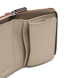 【正規品】 ヴィオラドーロ 二つ折り財布 レディース 本革 ファスナー ブランド VIOLAd’ORO BOX型小銭入れ L字ファスナー スタッズ コンパクト おしゃれ 札 小銭 カード 大人 上質 レザー 高級感 PORTA V-5080