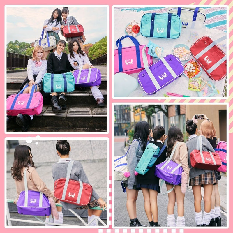 [Regular dealer] World Pegasus School Bag High School Girl Ladies WORLD PEGASUS Sukuba Subba Color Bag Karaba School Bag Bag Pink Eappue Cute Student School Junior High School Fashionable A4 WP001