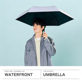ウォーターフロント 折りたたみ傘 メンズ レディース 晴雨兼用 Waterfront 傘 雨傘 日傘 手動 完全遮光 UVカット 紫外線対策 軽量 シンプル たたみやすい クイックシャットライト UVブロック 折 55cm S355-0886