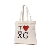 X Girl Tote Bag I LOVE XG LOGO CANVAS TOTE BAG 105243053002