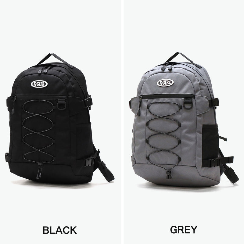 Backpack X-Girl Backpack Wanita Besar Sekolah Kapasiti Besar Perjalanan Perjalanan X-Girl Beg Ringan Ringan PC Storan PC Bergaya 16 inci 16 inci A4 B4 B4 30L Logo Oval Bungee Cord Backpack 105251053006