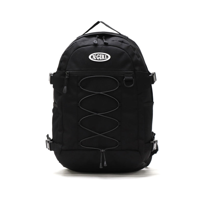 X-girl Backpack Women's Backpack Large Capacity School Commuting Travel X-girl Bag Lightweight Lightweight Stylish PC Storage 16 inch 16inch A4 B4 30L OVAL LOGO BUNGEE CORD BACKPACK 105251053006