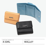 エックスガール 財布 レディース X-girl 三つ折り財布 ブランド 三つ折り ミニ コンパクト 小さめ ミニ財布 かわいい おしゃれ カジュアル 小銭入れ 合皮 高校生 中学生 女子 FAUX LEATHER MINI WALLET 105251054004