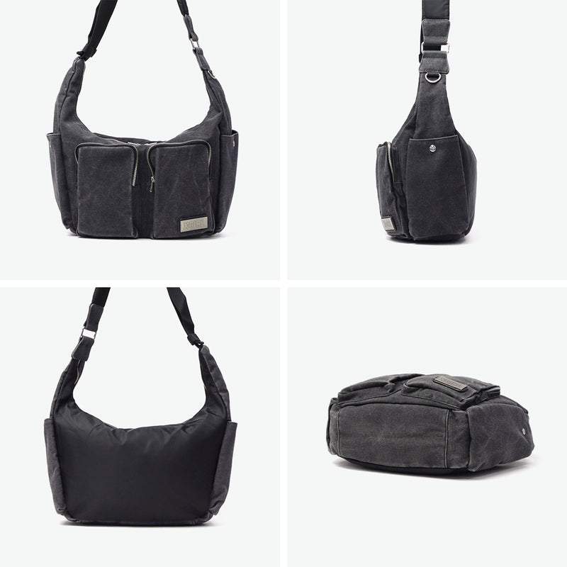 X-girl肩带女士越野袋大品牌X-girl crossbody的成人轻巧的酷徽标时尚A4双口袋Messenger Bag 105251053003