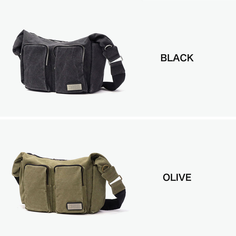 X-girl肩带女士越野袋大品牌X-girl crossbody的成人轻巧的酷徽标时尚A4双口袋Messenger Bag 105251053003