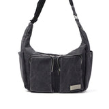 X-girl肩带女士越野袋大品牌X-girl crossbody的成人轻巧的酷徽标时尚A4双口袋Messenger Bag 105251053003