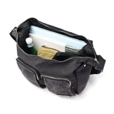 X-girl肩带女士越野袋大品牌X-girl crossbody的成人轻巧的酷徽标时尚A4双口袋Messenger Bag 105251053003