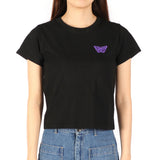 エックスガール Tシャツ レディース X-girl 半袖 綿100% 無地 ロゴ ブランド おしゃれ かわいい カジュアル クルーネック 2枚セット 白 黒 コンパクト トップス カットソー LOGO AND BUTTERFLY 2P S/S BABY TEE 105252011032