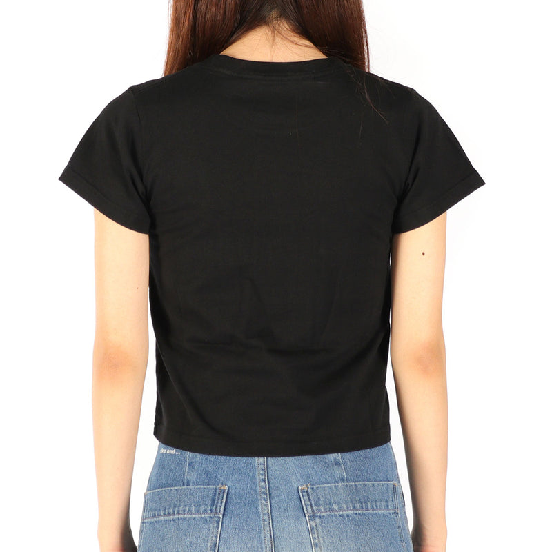 エックスガール Tシャツ レディース X-girl 半袖 綿100% 無地 ロゴ ブランド おしゃれ かわいい カジュアル クルーネック 2枚セット 白 黒 コンパクト トップス カットソー LOGO AND BUTTERFLY 2P S/S BABY TEE 105252011032