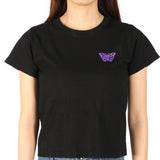 エックスガール Tシャツ レディース X-girl 半袖 綿100% 無地 ロゴ ブランド おしゃれ かわいい カジュアル クルーネック 2枚セット 白 黒 コンパクト トップス カットソー LOGO AND BUTTERFLY 2P S/S BABY TEE 105252011032