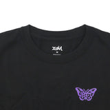 エックスガール Tシャツ レディース X-girl 半袖 綿100% 無地 ロゴ ブランド おしゃれ かわいい カジュアル クルーネック 2枚セット 白 黒 コンパクト トップス カットソー LOGO AND BUTTERFLY 2P S/S BABY TEE 105252011032