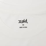 エックスガール Tシャツ レディース X-girl 半袖 綿100% 無地 ロゴ ブランド おしゃれ かわいい カジュアル クルーネック 2枚セット 白 黒 コンパクト トップス カットソー LOGO AND BUTTERFLY 2P S/S BABY TEE 105252011032