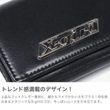 Dompet dompet tri-lipat x-gadis untuk wanita sekolah menengah gadis x-girl kompak tri-lipat jenama hitam logo plat mini dompet 105252054008