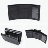 Dompet dompet tri-lipat x-gadis untuk wanita sekolah menengah gadis x-girl kompak tri-lipat jenama hitam logo plat mini dompet 105252054008