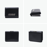 Dompet dompet tri-lipat x-gadis untuk wanita sekolah menengah gadis x-girl kompak tri-lipat jenama hitam logo plat mini dompet 105252054008