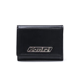 Dompet dompet tri-lipat x-gadis untuk wanita sekolah menengah gadis x-girl kompak tri-lipat jenama hitam logo plat mini dompet 105252054008
