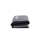 Dompet dompet tri-lipat x-gadis untuk wanita sekolah menengah gadis x-girl kompak tri-lipat jenama hitam logo plat mini dompet 105252054008