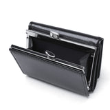 Dompet dompet tri-lipat x-gadis untuk wanita sekolah menengah gadis x-girl kompak tri-lipat jenama hitam logo plat mini dompet 105252054008