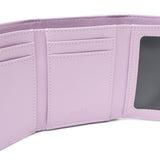 Dompet dompet tri-lipat x-gadis untuk wanita sekolah menengah gadis x-girl kompak tri-lipat jenama hitam logo plat mini dompet 105252054008