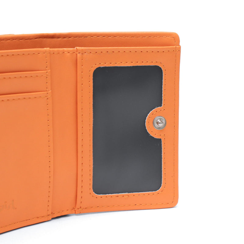 Dompet dompet tri-lipat x-gadis untuk wanita sekolah menengah gadis x-girl kompak tri-lipat jenama hitam logo plat mini dompet 105252054008