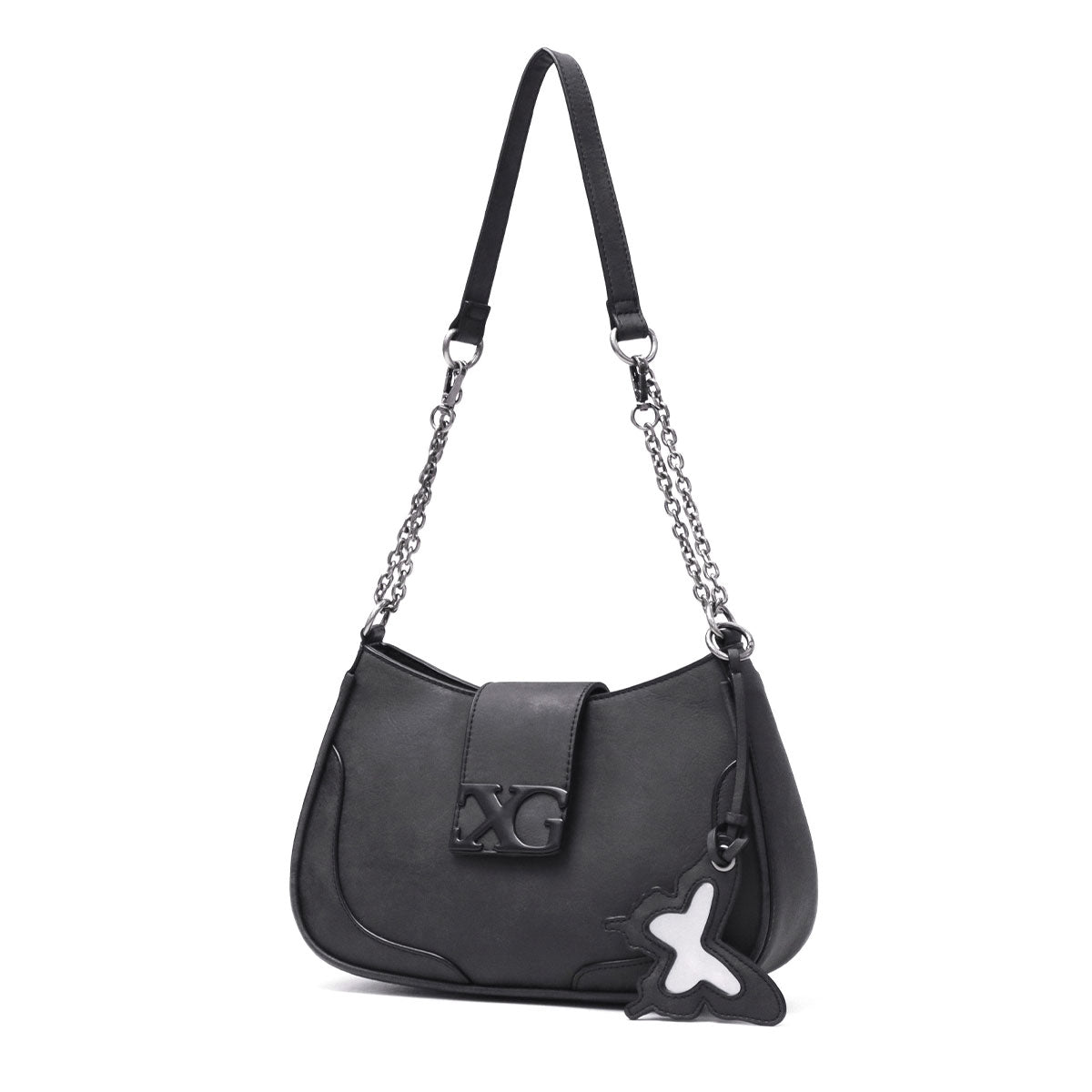 X-girl FADED LOGO PATCH DENIM TOTE BAG Denim bag with hand