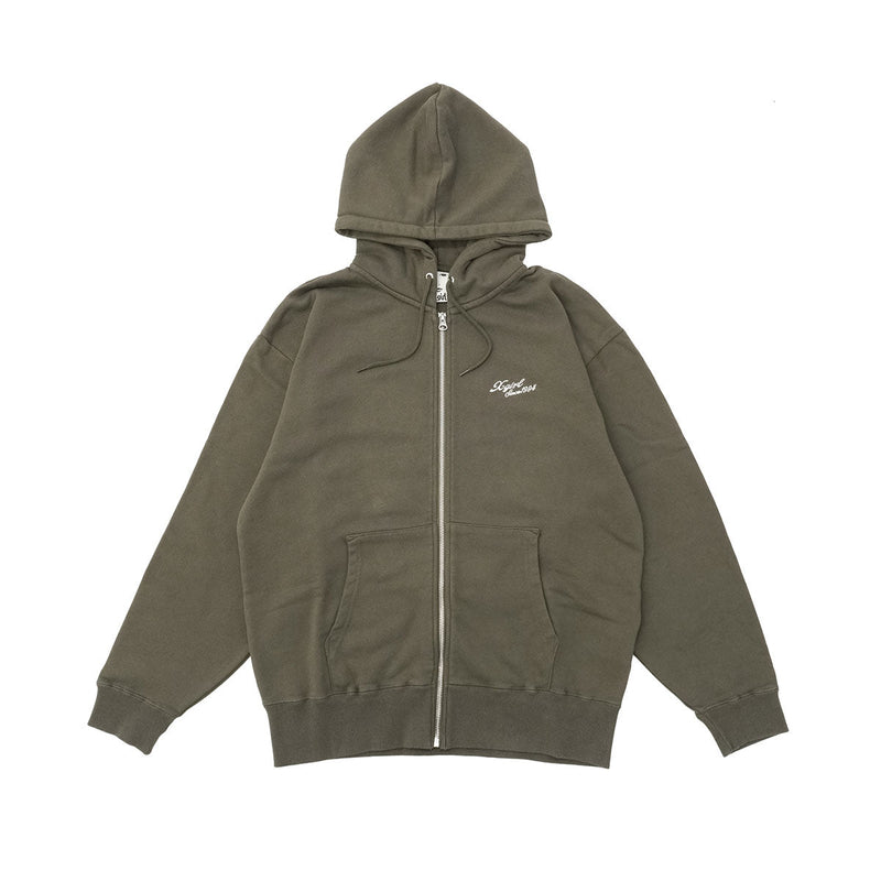 エックスガール パーカー レディース ジップ薄手 X-girl 秋 冬 大きめ おしゃれ ブランド ジップアップ スウェットパーカ 綿 フーディー ストリート トップス FACE BOX PATCH ZIP UP SWEAT HOODIE 105253012005