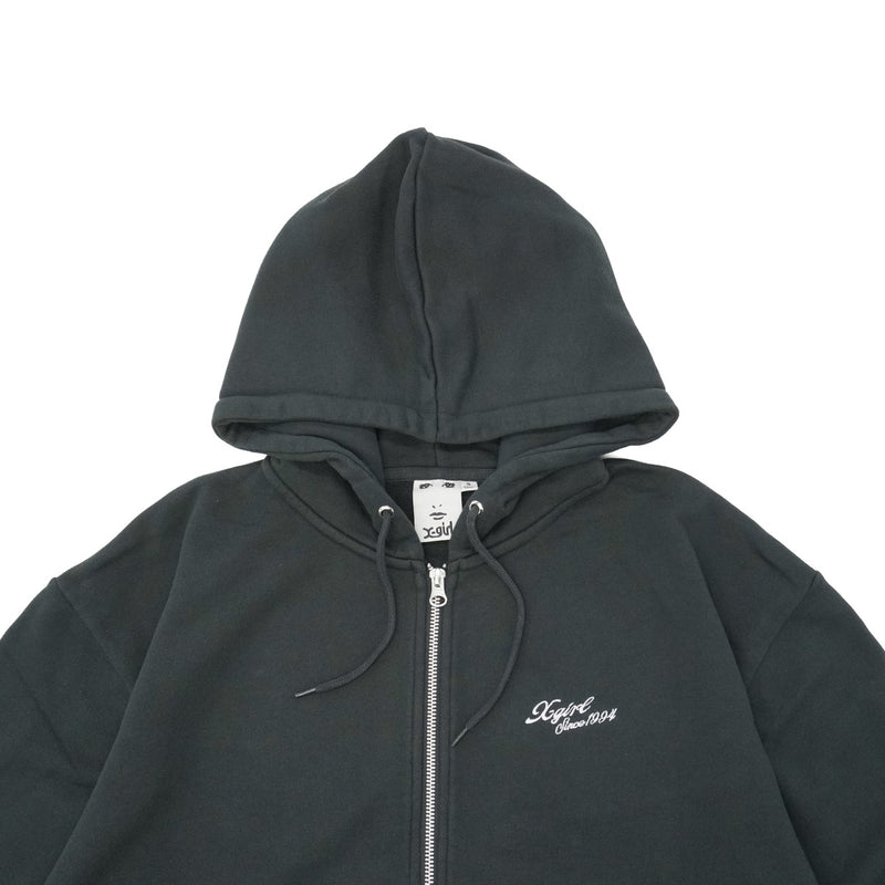 エックスガール パーカー レディース ジップ薄手 X-girl 秋 冬 大きめ おしゃれ ブランド ジップアップ スウェットパーカ 綿 フーディー ストリート トップス FACE BOX PATCH ZIP UP SWEAT HOODIE 105253012005