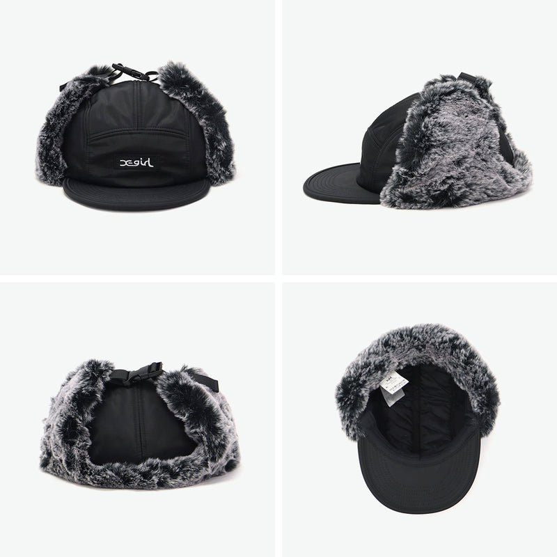 エックスガール キャップ レディース X-girl 帽子 ブランド おしゃれ 秋 冬 秋冬 フライトキャップ ジェットキャップ ファー 耳当て ドッグイヤー 防寒 ロゴ かわいい カジュアル DOG EAR JET CAP 105253051004