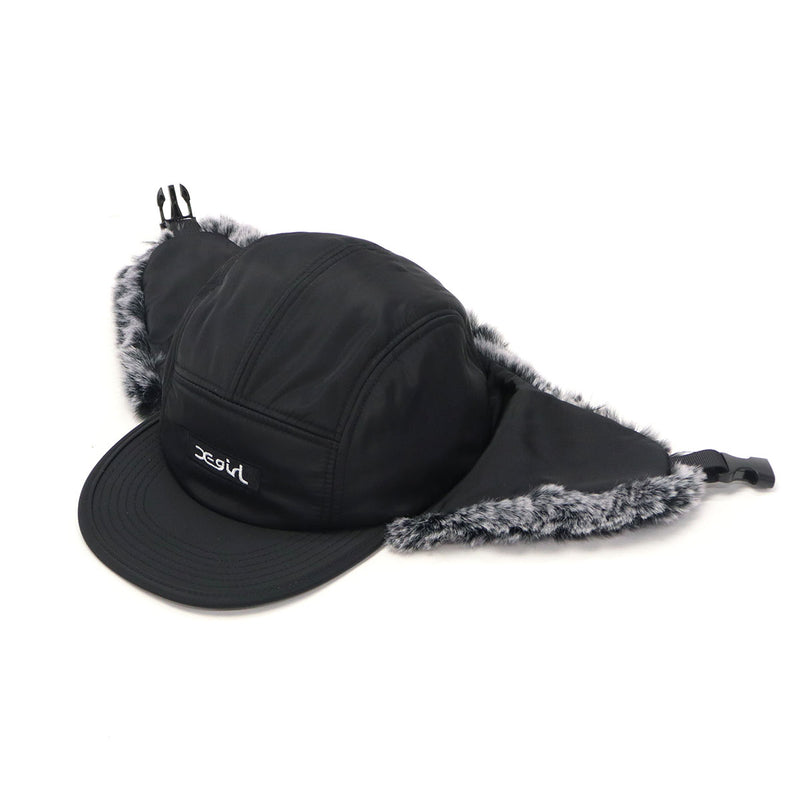 エックスガール キャップ レディース X-girl 帽子 ブランド おしゃれ 秋 冬 秋冬 フライトキャップ ジェットキャップ ファー 耳当て ドッグイヤー 防寒 ロゴ かわいい カジュアル DOG EAR JET CAP 105253051004
