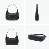 エックスガール ハンドバッグ レディース 小さめ 横長 X-girl バッグ 軽量 フェイクレザー 合皮 ハトメ ミニサイズ ブランド かわいい おしゃれ コンパクト EYELET FAUX LEATHER HAND BAG 105253053010