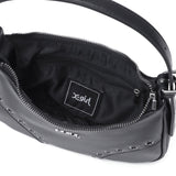 エックスガール ハンドバッグ レディース 小さめ 横長 X-girl バッグ 軽量 フェイクレザー 合皮 ハトメ ミニサイズ ブランド かわいい おしゃれ コンパクト EYELET FAUX LEATHER HAND BAG 105253053010