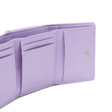 エックスガール 三つ折り財布 レディース かわいい 女子高生 ブランド X-girl 財布 折り財布 ウォレット コンパクト 黒 ブラック 三つ折り 小さめ SILVER GLITTER OVAL LOGO BUCKLE MINI WALLET 105253054008