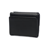 エックスガール 三つ折り財布 レディース かわいい 女子高生 ブランド X-girl 財布 折り財布 ウォレット コンパクト 黒 ブラック 三つ折り 小さめ ミニ MILLS LOGO FAUX LEATHER MINI WALLET 105253054012