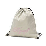 エックスガール ナップサック レディース おしゃれ リュック X-girl かわいい 軽量 ブランド ストリート バッグ 巾着 高校生 女子 大人 ラインストーン ロゴ ブラック A4 RHINESTONE KNAPSACK 105254053008