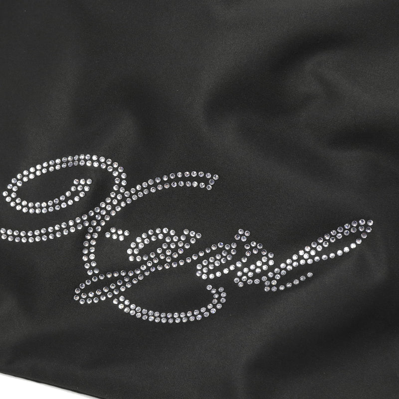 エックスガール ナップサック レディース おしゃれ リュック X-girl かわいい 軽量 ブランド ストリート バッグ 巾着 高校生 女子 大人 ラインストーン ロゴ ブラック A4 RHINESTONE KNAPSACK 105254053008