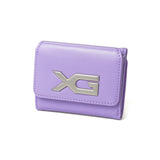 エックスガール 三つ折り財布 レディース 女子高生 かわいい X-girl 財布 ブランド 可愛い コンパクト ミニ 三つ折り 小さめ 小さい 折り財布 ミニ財布 XG EMBLEM BUCKLE FAUX LEATHER MINI WALLET 105254054006
