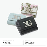 エックスガール 三つ折り財布 財布 レディース コンパクト 三つ折り X-girl ブランド 女子高生 軽い かわいい おしゃれ ミニ 小さめ ミニ財布 カード入れ ロゴ XG EMBLEM CLASP MINI WALLET 105261054012